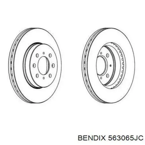 563065JC Jurid/Bendix диск тормозной передний