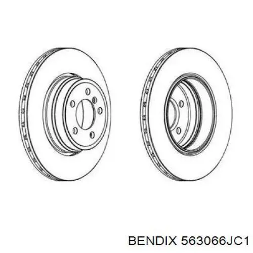 Тормозные диски 563066JC1 Jurid/Bendix