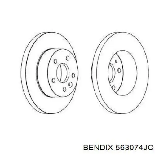 Передние тормозные диски 563074JC Jurid/Bendix