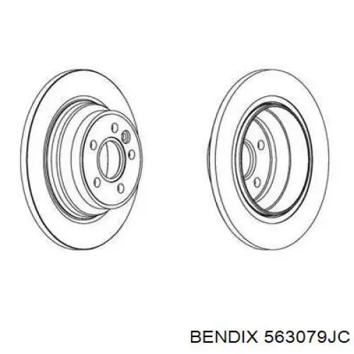 Тормозные диски 563079JC Jurid/Bendix