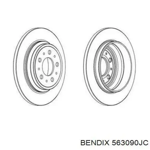 563090JC Jurid/Bendix тормозные диски