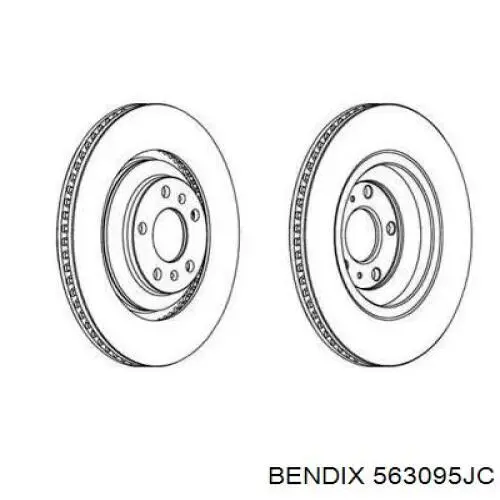 Тормозные диски 563095JC Jurid/Bendix