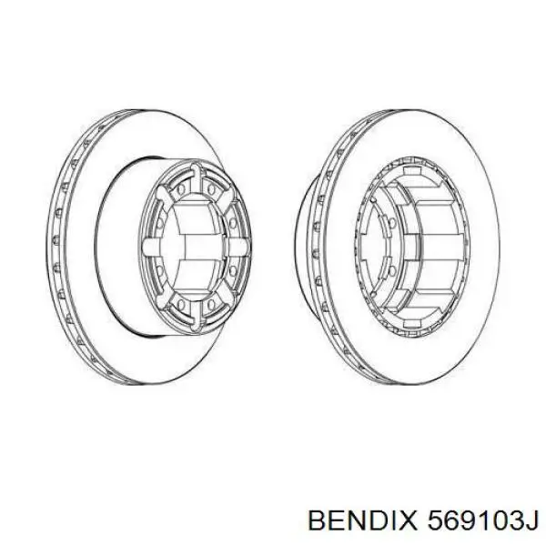 Тормозные диски 569103J Jurid/Bendix