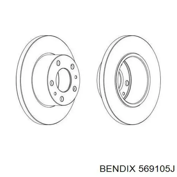 Тормозные диски 569105J Jurid/Bendix