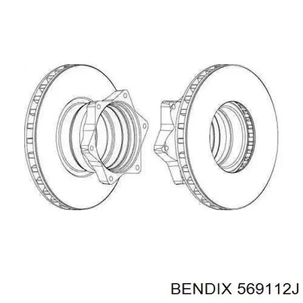 Тормозные диски 569112J Jurid/Bendix