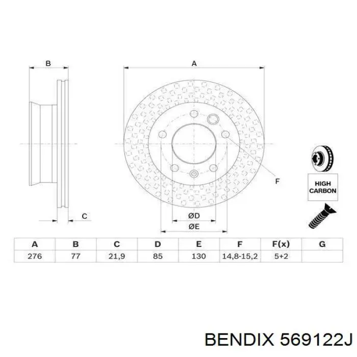 Купить 569122J Jurid/Bendix Ротор тормозной