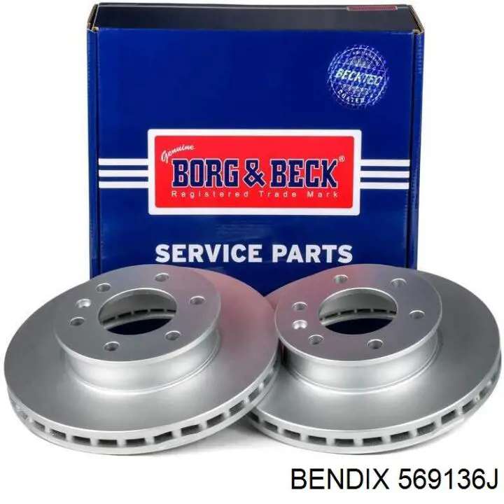 Передний тормозной диск Jurid/Bendix 569136J