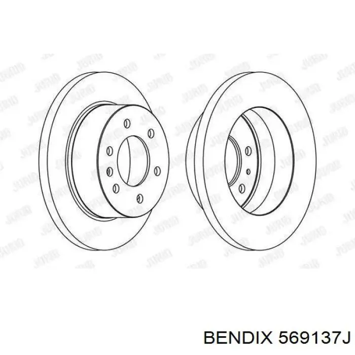 569137J Jurid/Bendix disco do freio traseiro