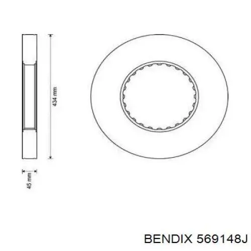 Купить 569213J Jurid/Bendix Ротор тормозной