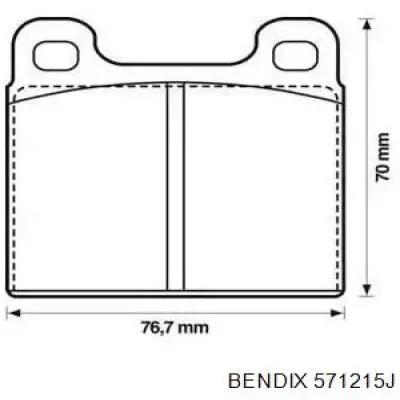 Передние тормозные колодки 571215J Jurid/Bendix