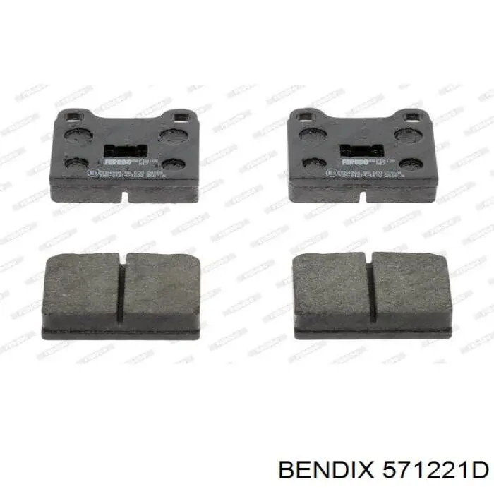 Передние тормозные колодки 571221D Jurid/Bendix