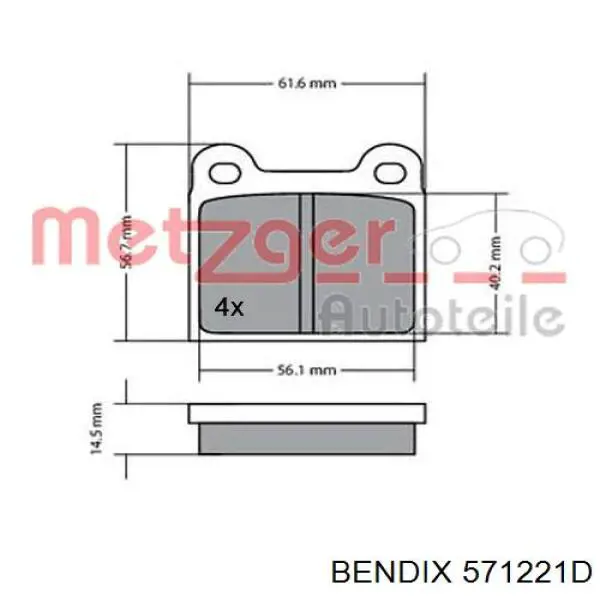 Колодки Jurid/Bendix 571221D цена, от 12.69 USD