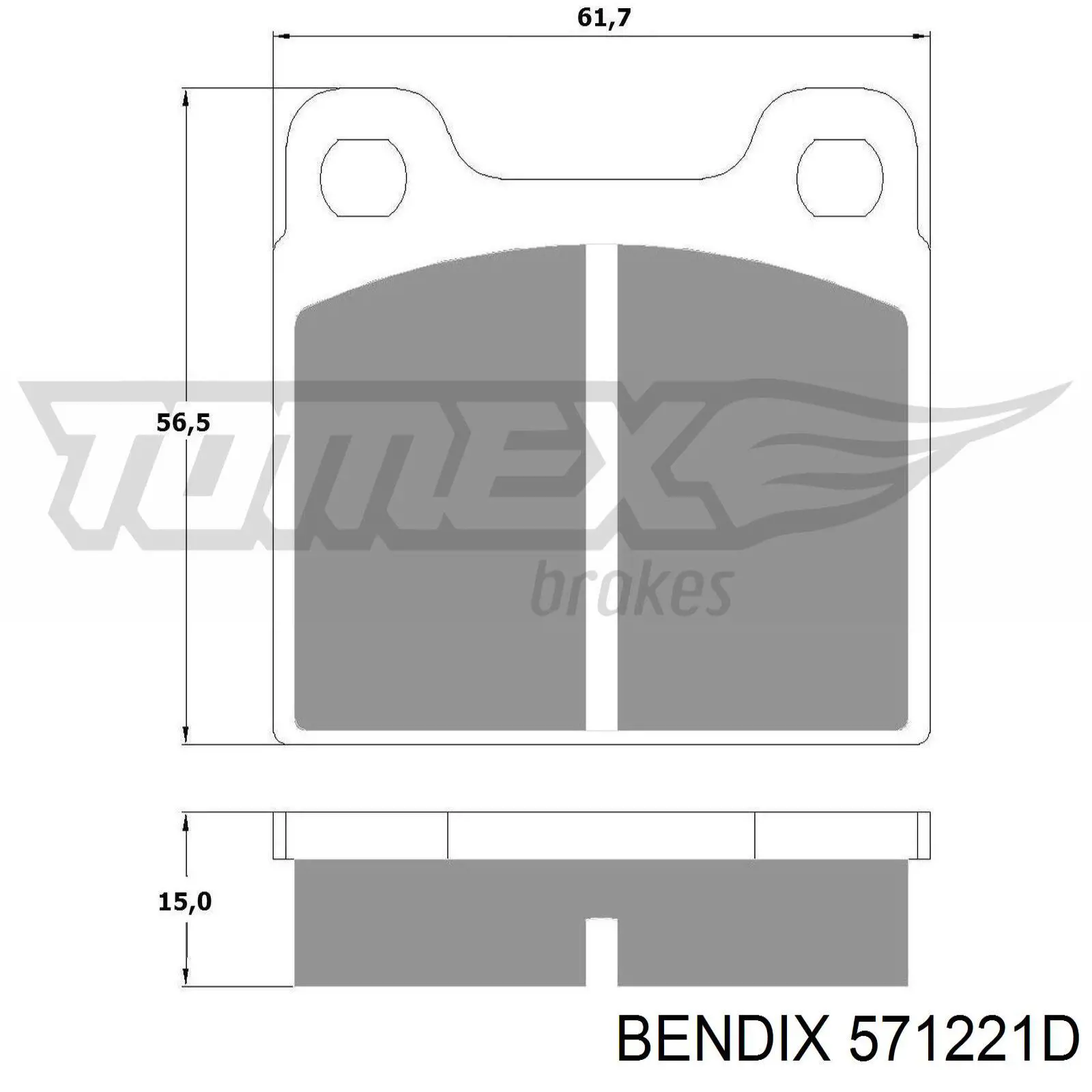 571221D Jurid/Bendix Колодки передние