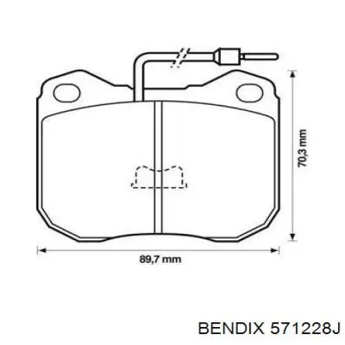 Передние тормозные колодки 571228J Jurid/Bendix