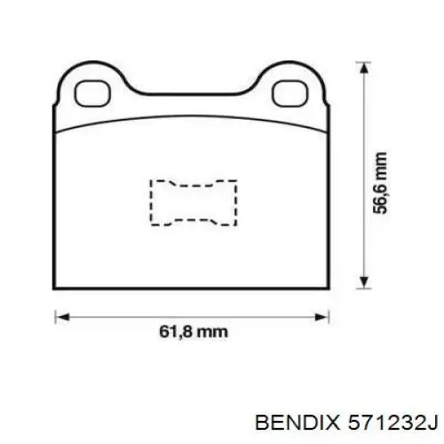 Передние тормозные колодки 571232J Jurid/Bendix