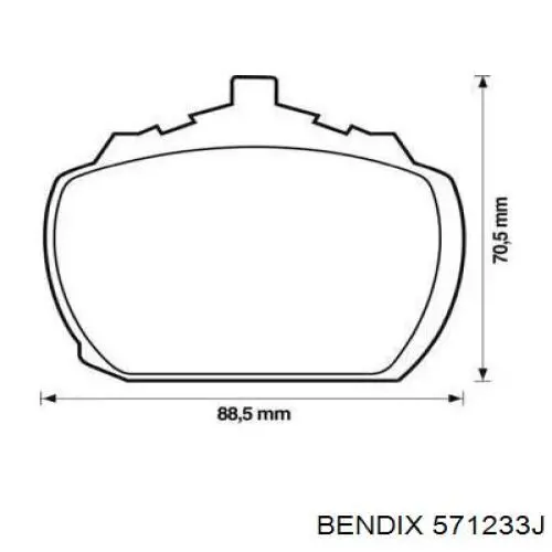 Передние тормозные колодки 571233J Jurid/Bendix