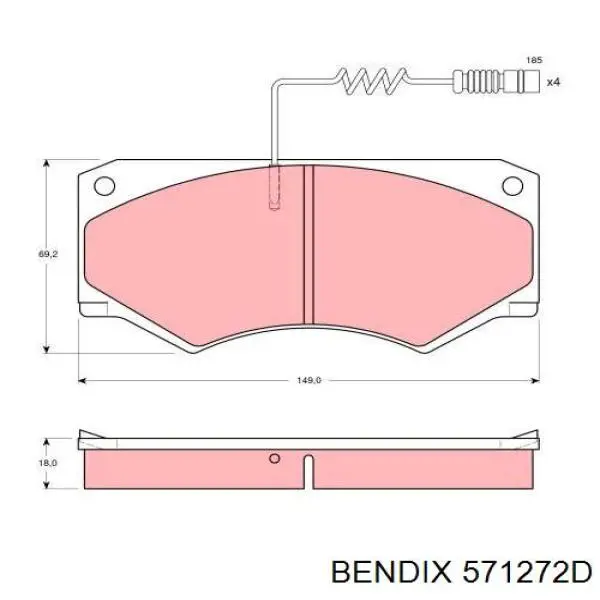 Купить 571272D Jurid/Bendix Колодки тормозные