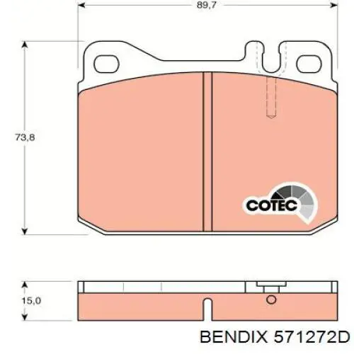 Колодки Jurid/Bendix 571272D цена, от 15.20 USD