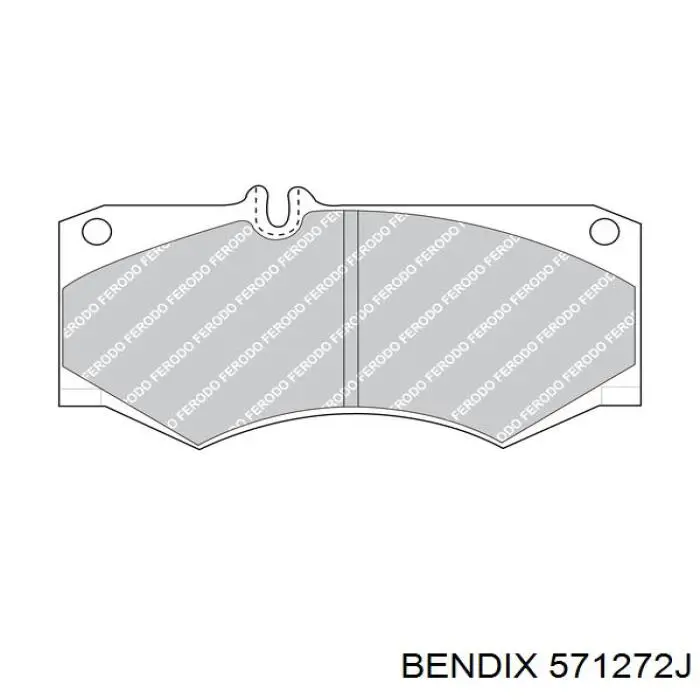 Колодки гальмівні передні, дискові 571272J Jurid/Bendix