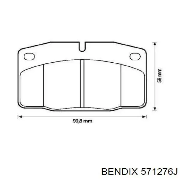 Передние тормозные колодки 571276J Jurid/Bendix