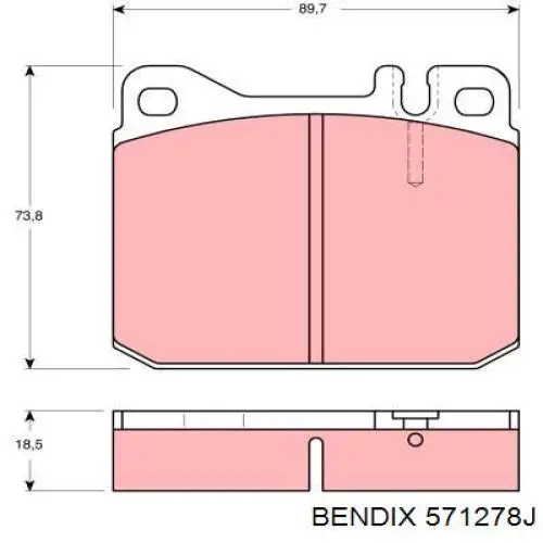 Тормозные колодки Jurid/Bendix 571278J