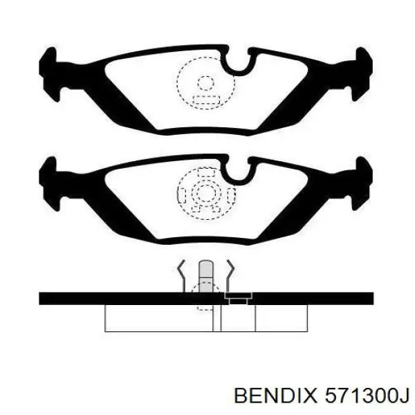 571300J Jurid/Bendix Колодки тормозные дисковые комплект