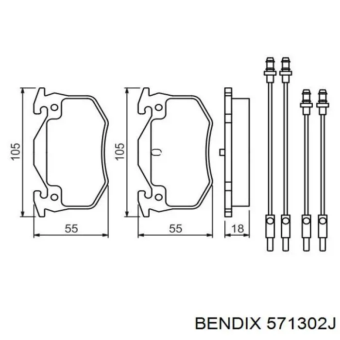 Купить 571302J Jurid/Bendix Колодки тормозные