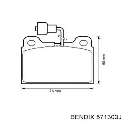 Передние тормозные колодки 571303J Jurid/Bendix