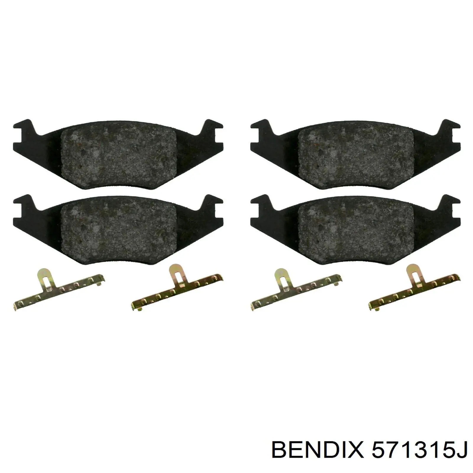 571315J Jurid/Bendix колодки тормозные передние дисковые