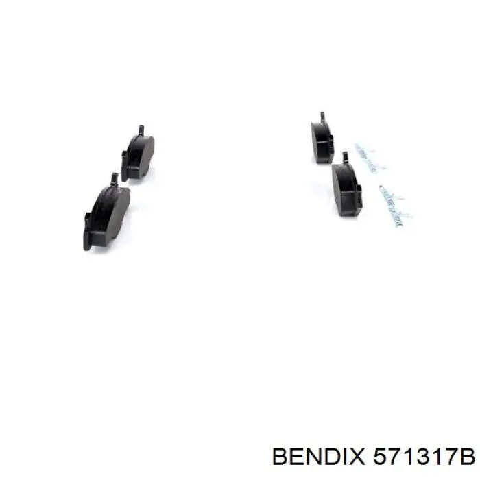 Передние тормозные колодки 571317B Jurid/Bendix