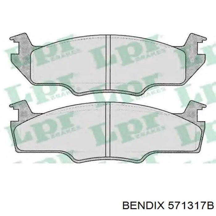 571317B Jurid/Bendix Колодки передние