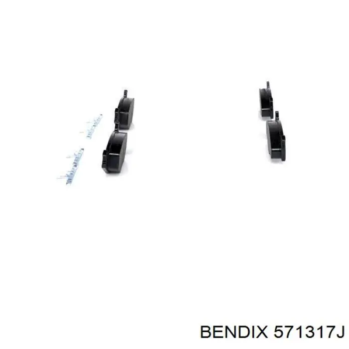 571317J Jurid/Bendix Колодки передние