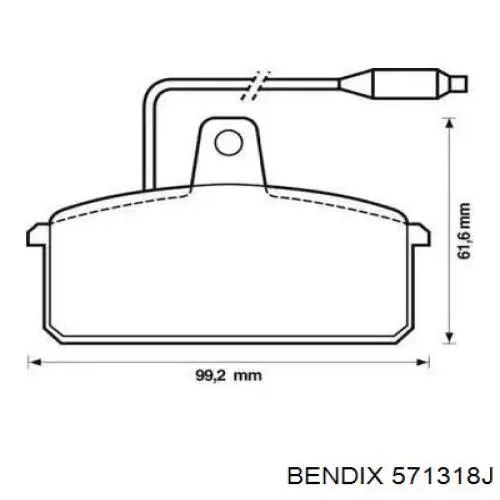 Передние тормозные колодки 571318J Jurid/Bendix