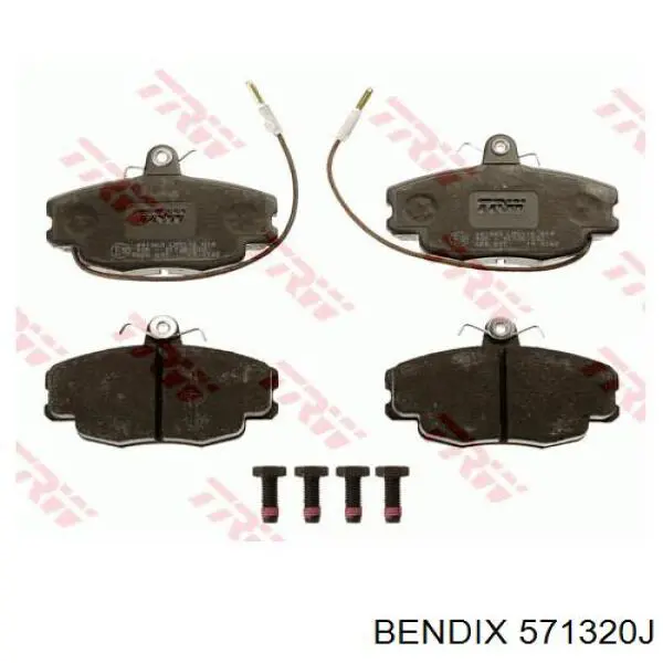 Тормозные колодки Jurid/Bendix 571320J