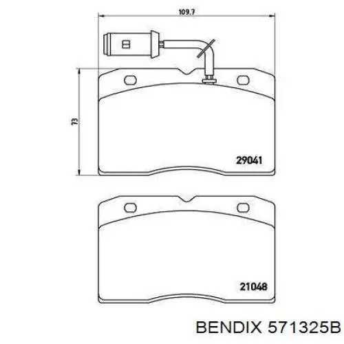 571325B Jurid/Bendix Колодки передние