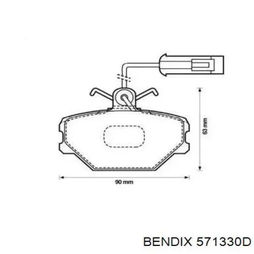 571330D Jurid/Bendix колодки тормозные передние дисковые