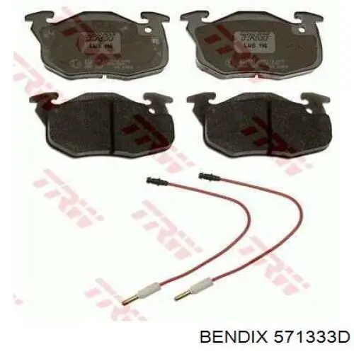 571333D Jurid/Bendix Колодки передние