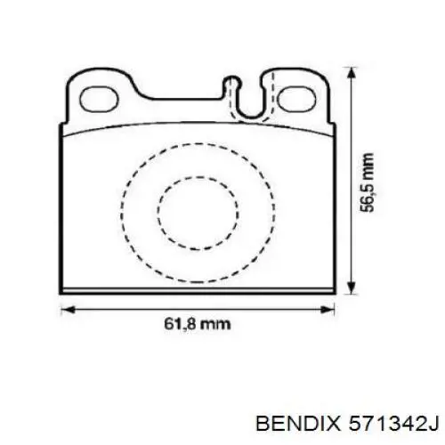 Задние тормозные колодки 571342J Jurid/Bendix