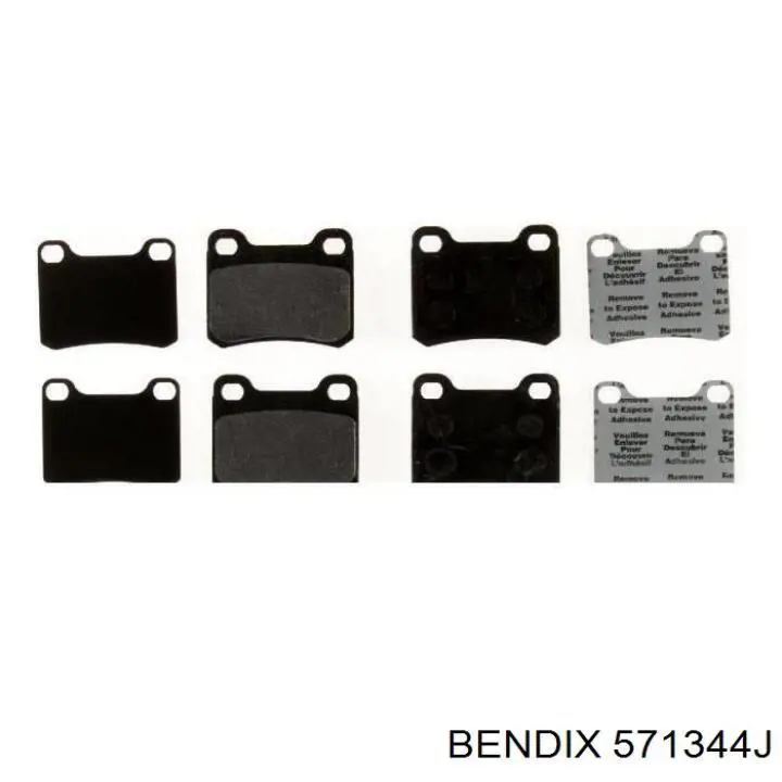 Купить 571344J Jurid/Bendix Колодки тормозные задние, дисковые