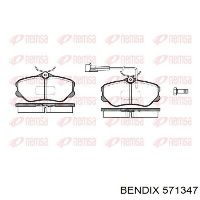 Передние тормозные колодки 571347 Jurid/Bendix