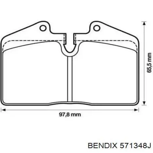 Задние тормозные колодки 571348J Jurid/Bendix