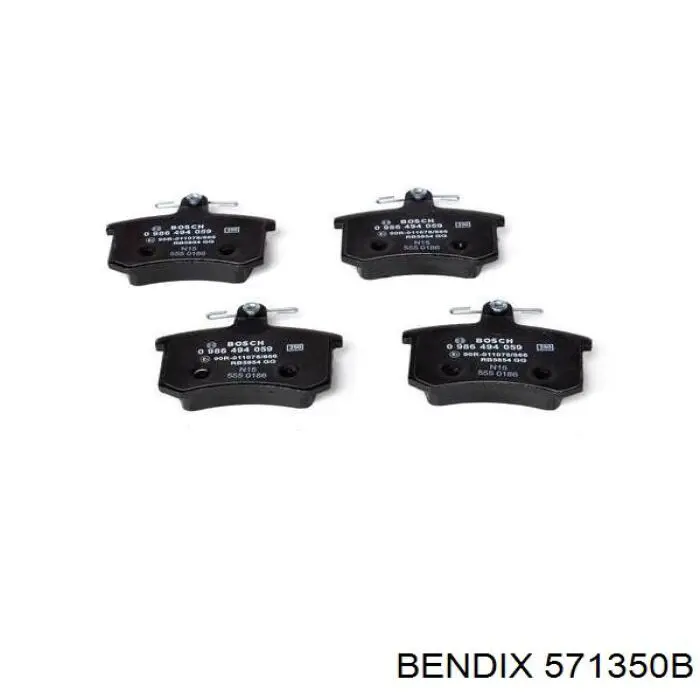 571350B Jurid/Bendix колодки тормозные задние дисковые