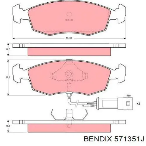 Колодки Jurid/Bendix 571351J цена, от 15.22 USD