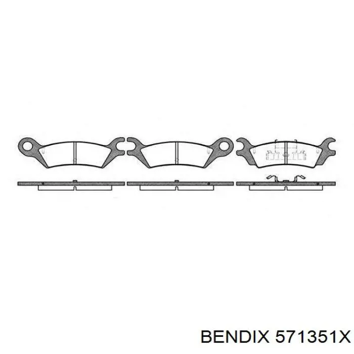 Передние тормозные колодки 571351X Jurid/Bendix