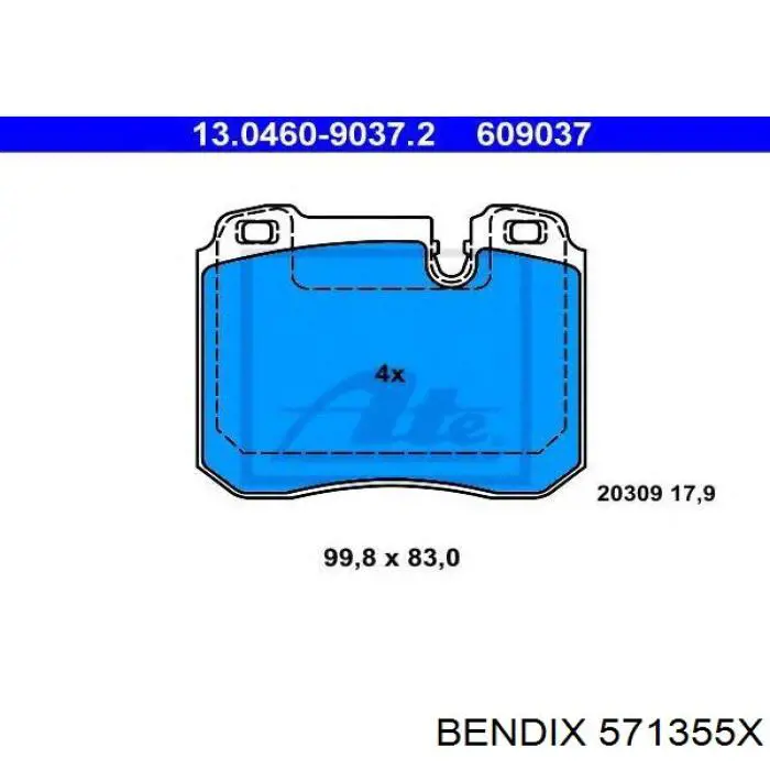 Колодки Jurid/Bendix 571355X цена, от 23.76 USD