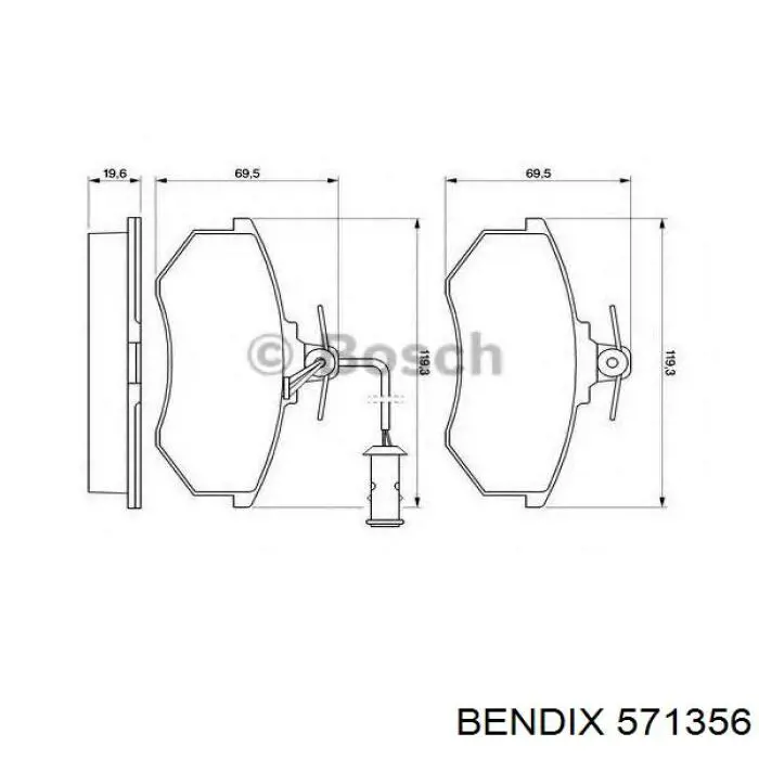 Купить 571356 Jurid/Bendix Колодки тормозные