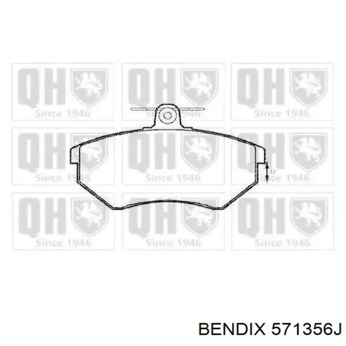 Передние тормозные колодки 571356J Jurid/Bendix