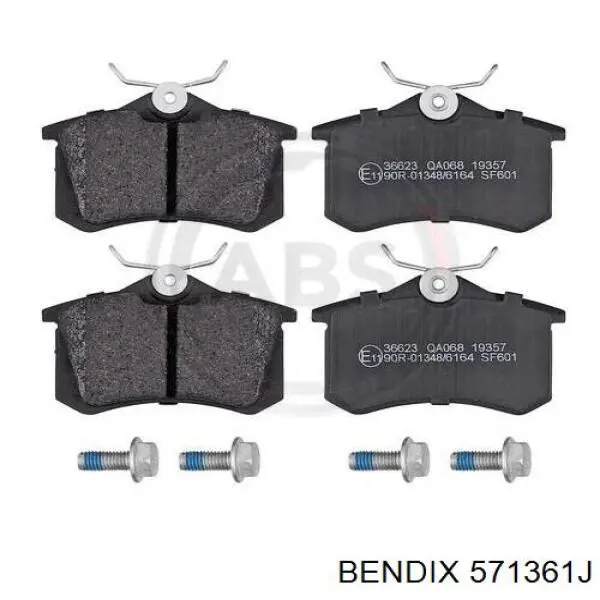 571361J Jurid/Bendix Колодки тормозные дисковые комплект
