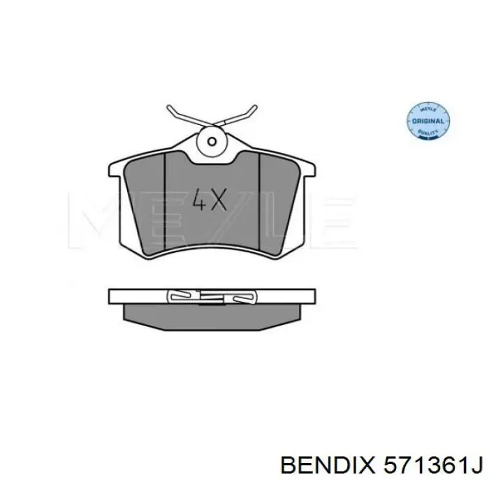 Колодки дисковые  Jurid/Bendix 571361J цена, от 17.93 USD