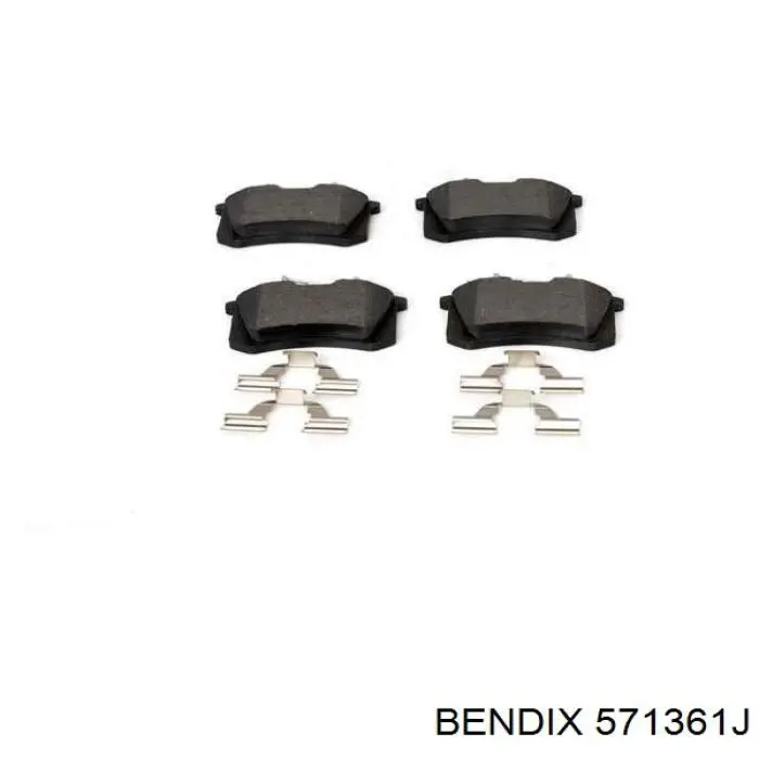 Задние дисковые колодки Jurid/Bendix 571361J